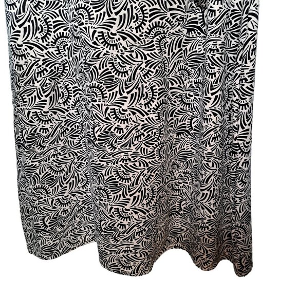 Athleta Black & White Women's Faux Wrap Dress Size Medium - Picture 5 of 8